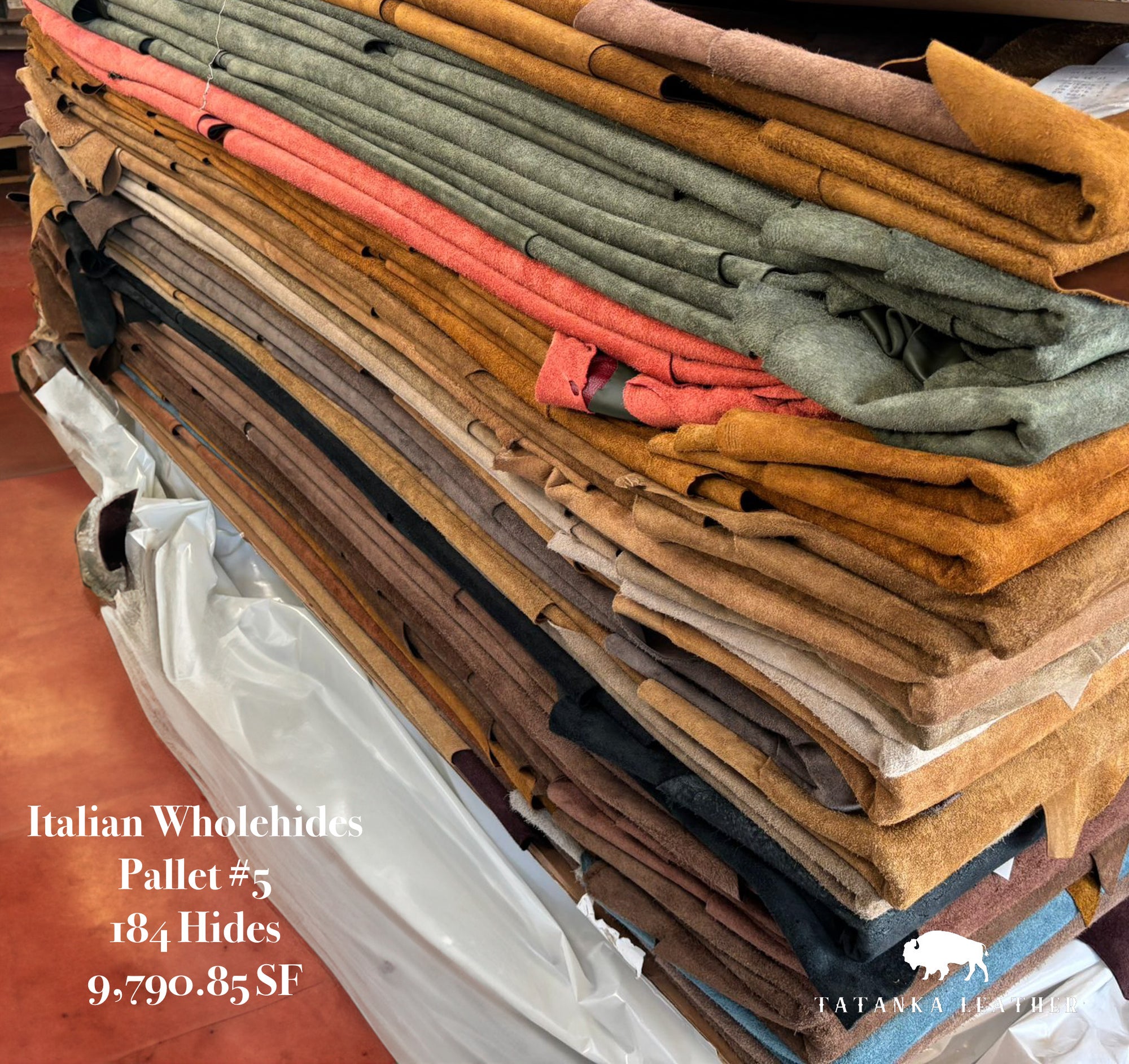 Italian Upholstery Wholehides Assorted by the Pallet