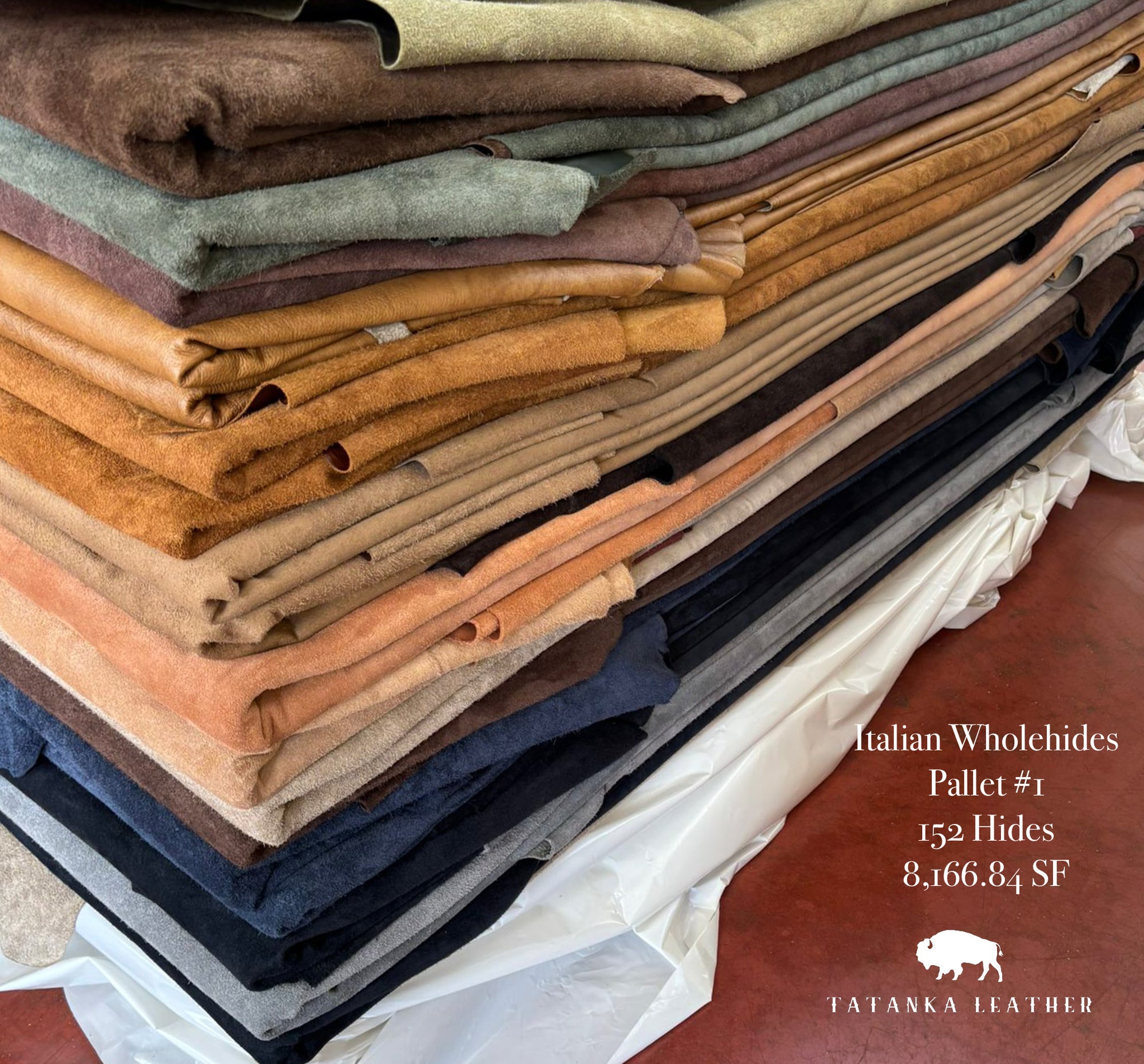 Italian Upholstery Wholehides Assorted by the Pallet